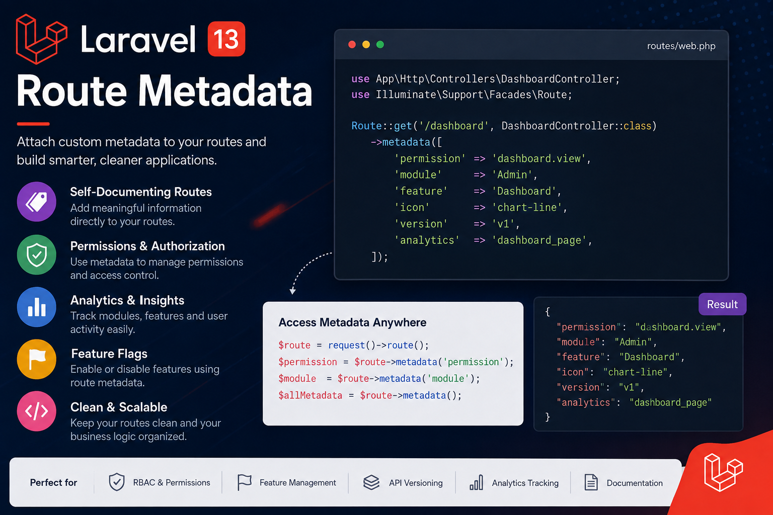 Laravel 13 Route Metadata: Organize Your Routes with Custom Metadata