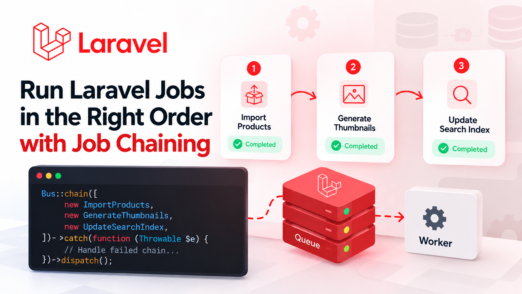 Run Laravel Jobs in the Right Order with Job Chaining