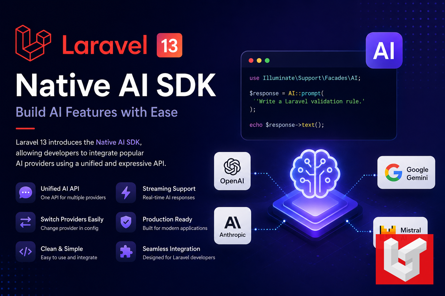 Laravel 13 Introduces Native AI SDK: Build AI Features with Ease