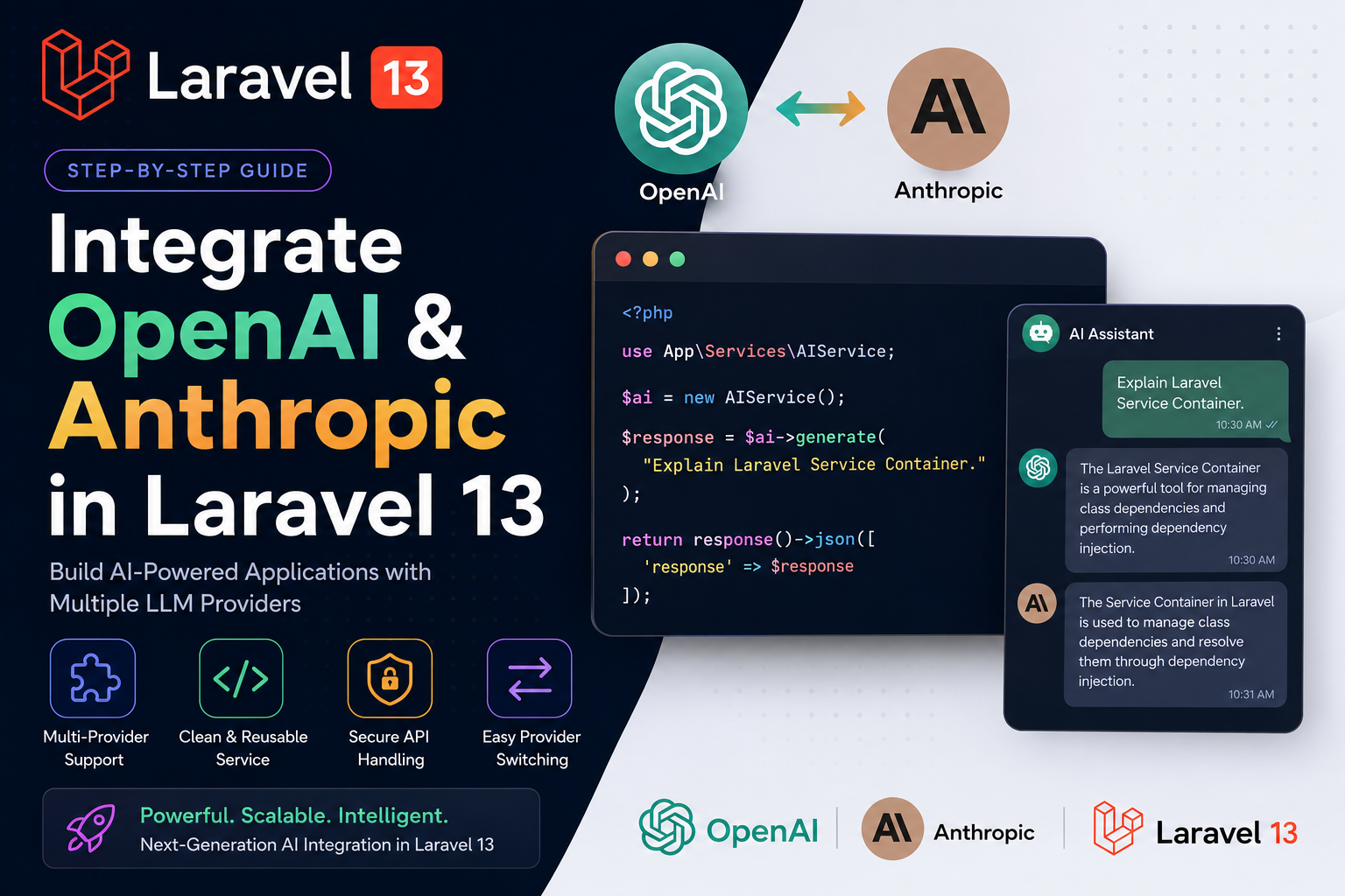 Integrate OpenAI and Anthropic in Laravel 13: Build AI-Powered Applications with Multiple LLM Providers